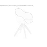 Tanned leather chair with armrests Portimao