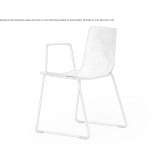 Polypropylene chair based on a sled with armrests Kukow