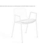 Stackable polypropylene chair with integrated cushion Belcesti