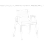 Oak chair with armrests Piedmont