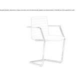 Upholstered chair on supports with armrests Navirai