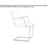 Upholstered chair on supports with armrests Tucta