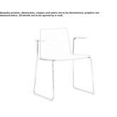 A stackable chair on a sled base Jibou