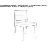 Beech chair with open backrest and integrated cushion Mioglia