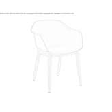 Polypropylene reception chair with armrests Trinec