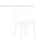 Polypropylene reception chair with integrated cushion Trinec