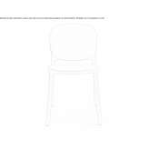 Stackable polypropylene chair Itagiba