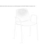 Technopolymer chair with armrests Capel