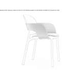 Polypropylene chair with armrests Itagiba