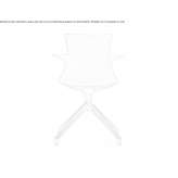 Technopolymer trestle chair with armrests Tarsia