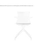 Technopolymer trestle chair with integrated cushion Tarsia