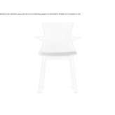 Technopolymer chair with integrated cushion Tarsia