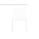 Technopolymer chair on a sled base with armrests Tarsia