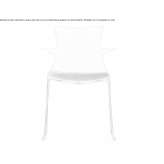 Technopolymer chair with sled base and integrated cushion Tarsia
