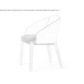 Upholstered chair with armrests Magdala