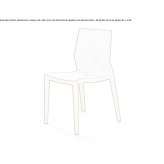 Stackable polypropylene chair Oksfjord