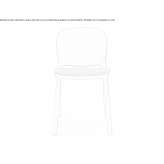 Polypropylene chair with integrated cushion Itagiba