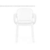 Fabric chair with integrated cushion Itagiba