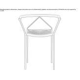 Chair with armrests Bobbio