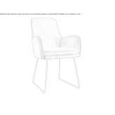 Leather chair based on a sled with armrests Torrens