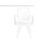 Upholstered leather chair with armrests Torrens