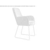Fabric chair based on a sleigh with armrests Torrens