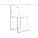Painted metal chair Osteno