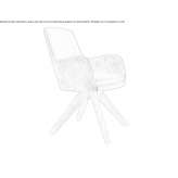 Leather trestle chair with armrests Torrens