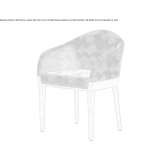 Fabric chair with armrests Aiud