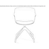 Swivel chair on polypropylene trestles Legarda