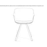 Polypropylene chair with armrests Legarda
