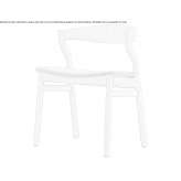 Wooden chair with upholstered seat Dossena