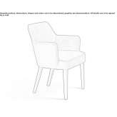Fabric chair with armrests Sulecin