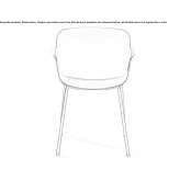 Polypropylene reception chair with armrests Legarda