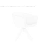 Upholstered swivel chair with armrests Prato