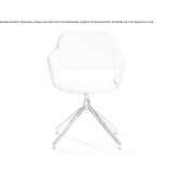 Chair with armrests and swivel aluminum base Sztum