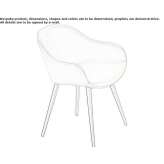 Upholstered leather chair with armrests Ungrej