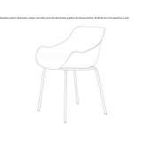 Polypropylene chair with armrests Budgewoi