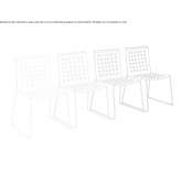 Aluminum chair based on a sled Assai