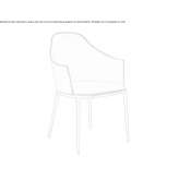 Leather chair with armrests Brueck