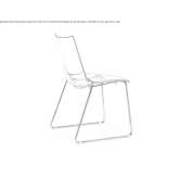 Polycarbonate chair with the possibility of stacking on the sled base Grudusk