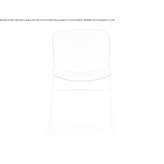 Polypropylene chair with a sleigh-shaped base, stackable Biorki