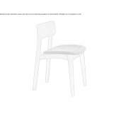 Upholstered wooden chair Seyssuel