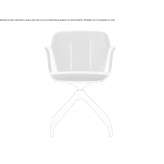 Fabric chair on trestles with armrests Drocourt