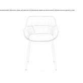 Chair upholstered in fabric with armrests Budgewoi