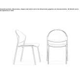 Reception chair made of fabric, upholstered, stackable Moncton