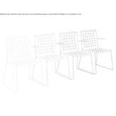 Aluminum chair with stackable armrests Assai