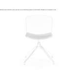 Polypropylene swivel chair on trestles with integrated cushion Biorki