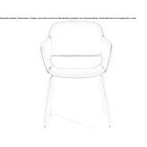 Upholstered chair based on a sleigh with armrests Sztum