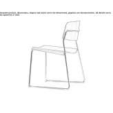 Multi-layer wooden reception chair with sleigh-shaped base Horst